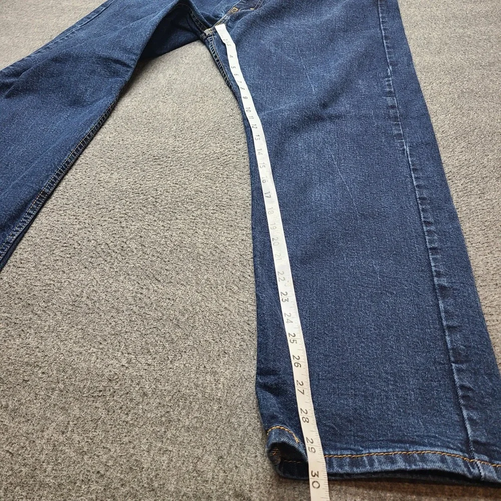 Levi's 505 Regular Fit Jeans Mens 40x30 Dark Blue Excellent Straight Leg Stretch